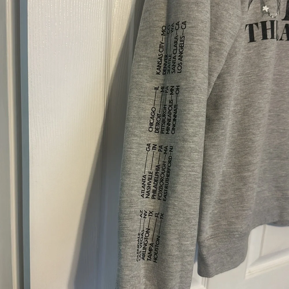 Taylor Swift The Eras Tour Gray Crewneck Sweatshirt NWOT Size XL - Picture 3 of 6